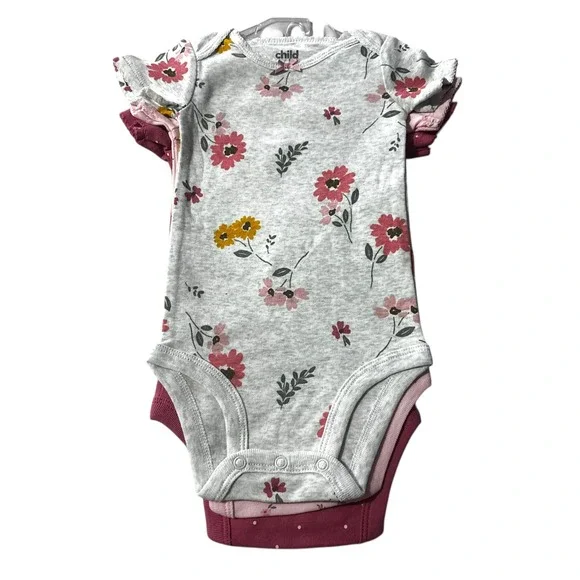 Carter's Baby Girls 3 Piece Bodysuit Set 6-9 Months Short Sleeve Daddys Girl - Picture 6 of 6